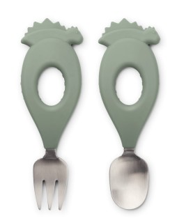 Zestaw sztućców LIEWOOD Stanley - dino/ faune green