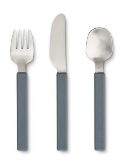 Komplet sztućców LIEWOOD Adrian - whale blue