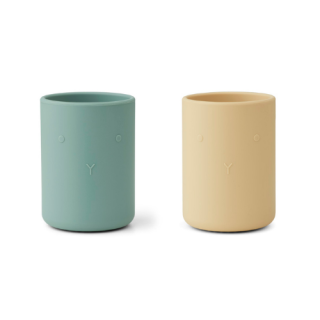 Silikonowe kubki 220ml  2- pak Ethan, rabbit peppermint wheat yellow mix, Liewood