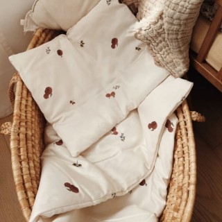 Pościel niemowlęca z wypełnieniem z bawełny satynowej - ecru, Sei Mia