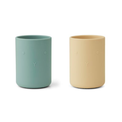 Silikonowe kubki 220ml  2- pak Ethan, rabbit peppermint wheat yellow mix, Liewood