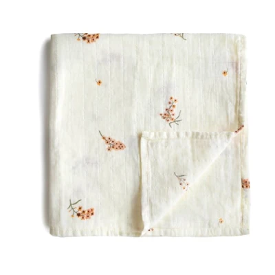Otulacz z organicznej bawełny flowers, Mushie
