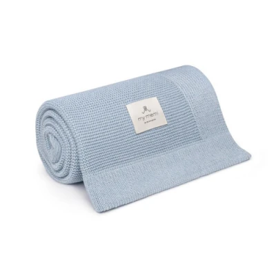Bambusowy kocyk baby blue 80x100 - classic, My Memi